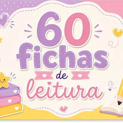 60 FICHAS DE LEITURA ed infantiao 3° Ano anos iniciais / ref. escolar — capa do material
