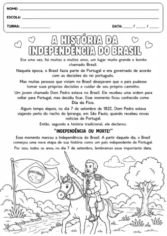 7 de Setembro: 15 Atividades sobre a Independência do Brasil — amostra 1: 7 de Setembro – Independência do Brasil |…