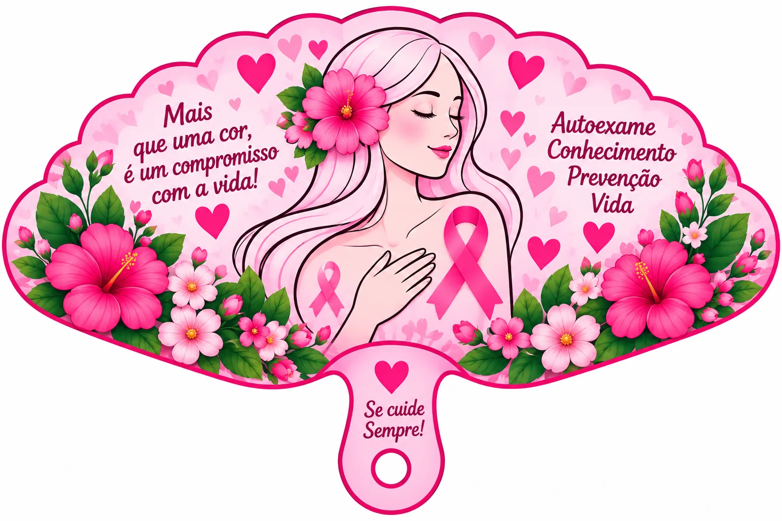 8 Modelos de Leque Outubro Rosa – PDF Educação Infantil Fundamental — amostra 4: Formato e entrega