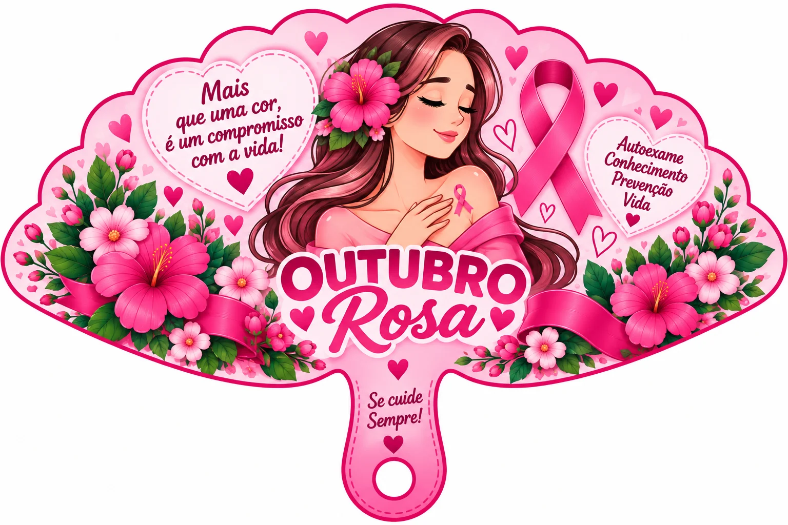 8 Modelos de Leque Outubro Rosa – PDF Educação Infantil Fundamental — amostra 6: 8 Modelos de Leque Outubro Rosa –…