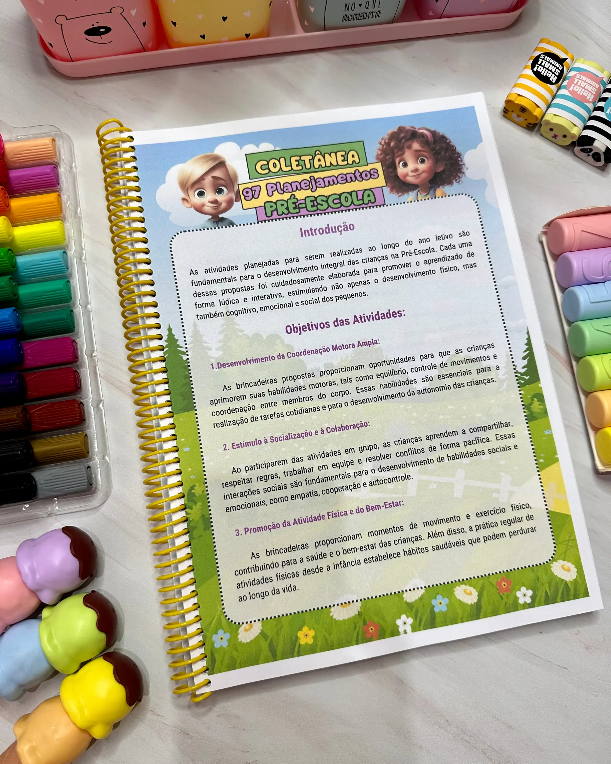 90 Planejamentos para Pré-Escola – Editáveis no Canva — amostra 1: O que está incluso