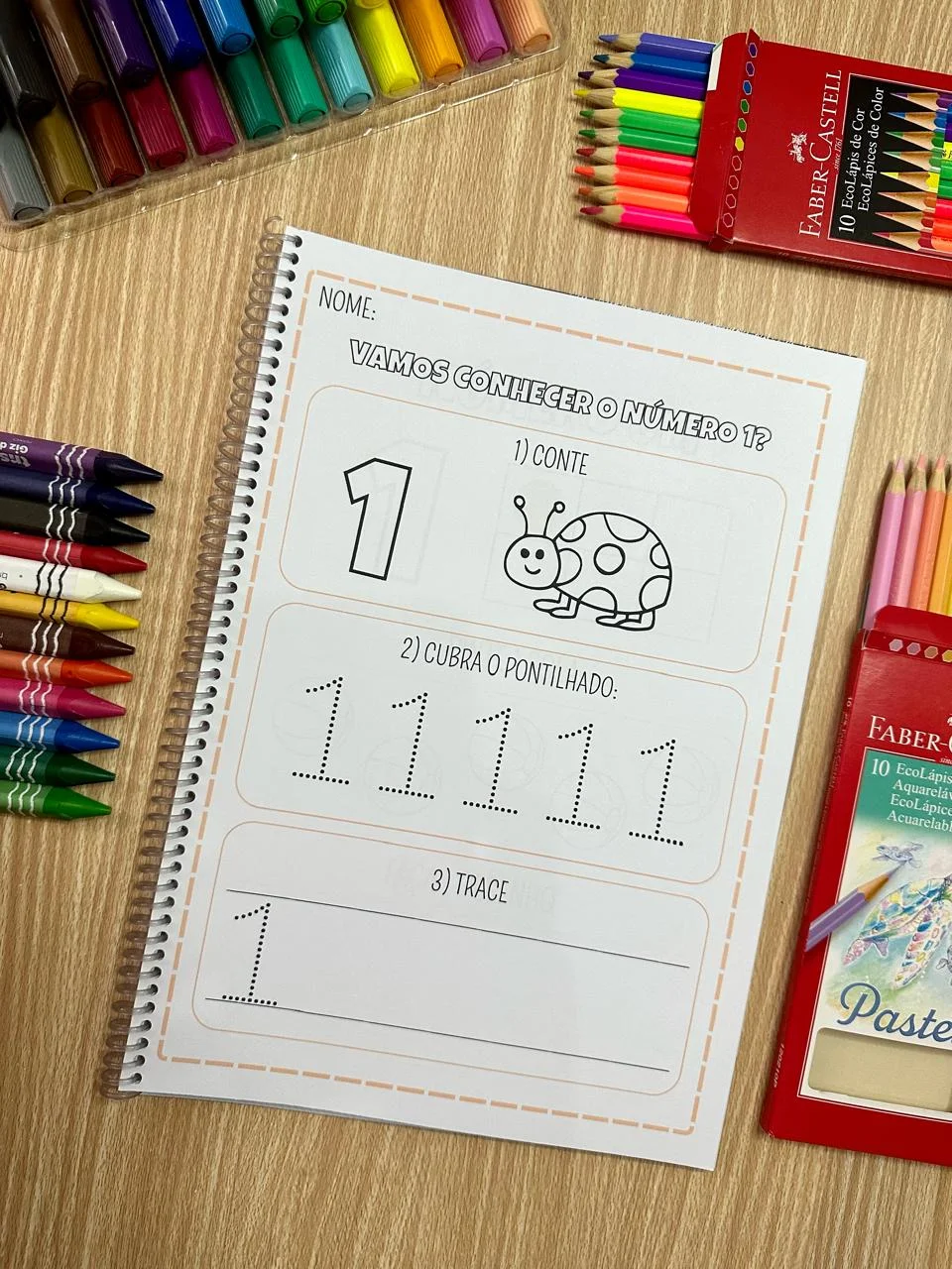 A apostila Quero Aprender os Numerais - Educação Infantil — capa do material