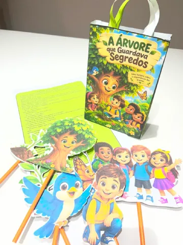 A Árvore que guardava segredos: Palitoches + História + Atividades — amostra 3: 🎭 Personagens para Teatro de Vara A Árvore que guardava segredos: Palitoches + História + Atividades — amostra 3: 🎭 Personagens para Teatro de Vara
