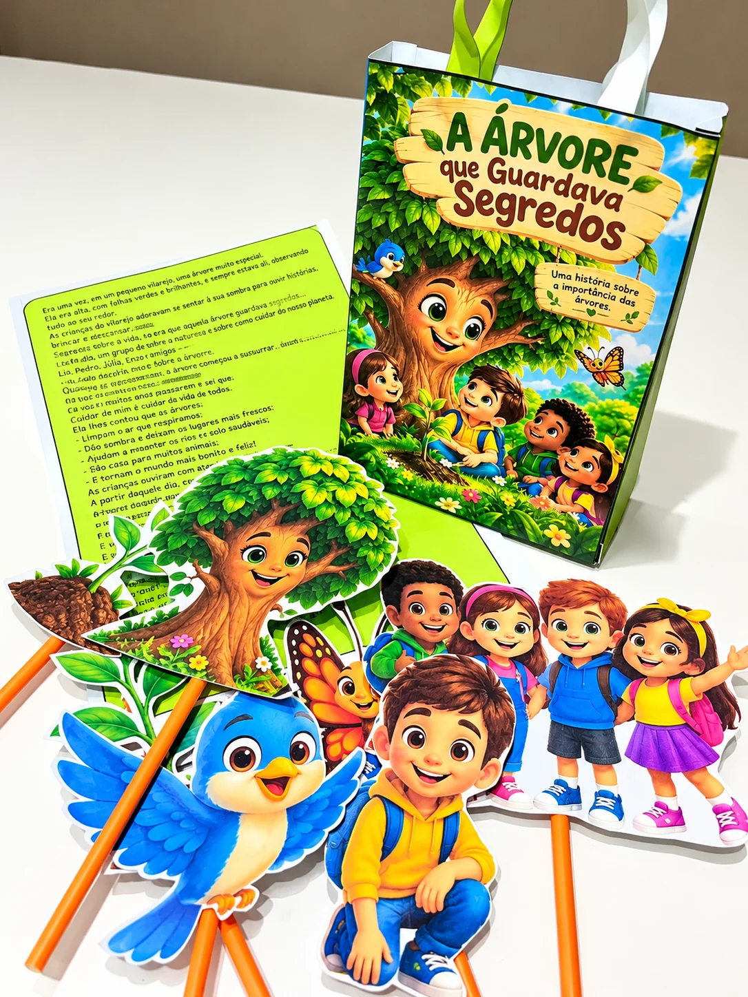 A Árvore que Guardava Segredos – Teatro de Vara — Alfabetização para Educação Infantil: História infantil com teatro de…