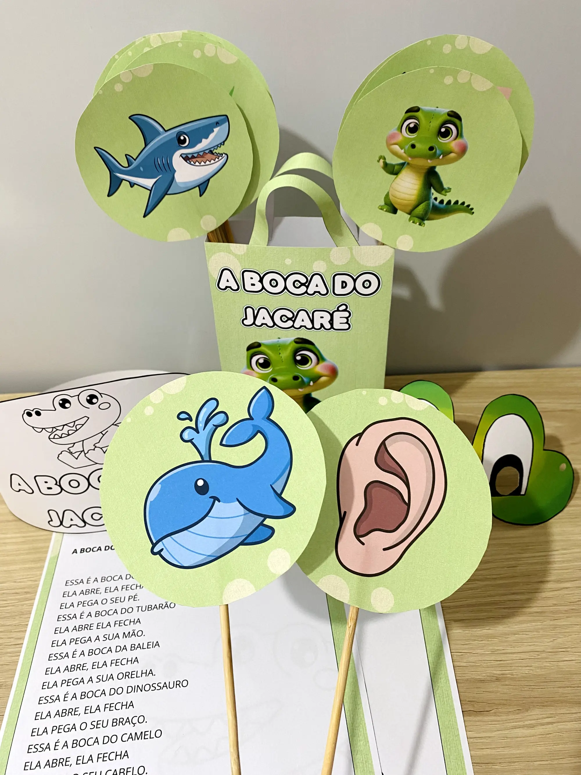 A Boca do Jacaré - Poema e Atividade Educação Infantil — amostra 7: Poema rimado 'A Boca do Jacaré' com atividade de…