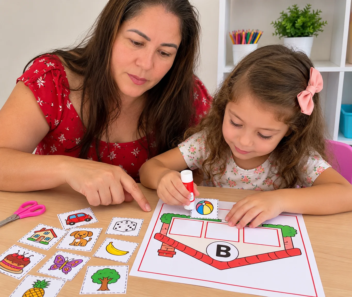 Atividades com Letra Inicial – Casa das Letras para Recortar e Colar — amostra 2: Como utilizar: