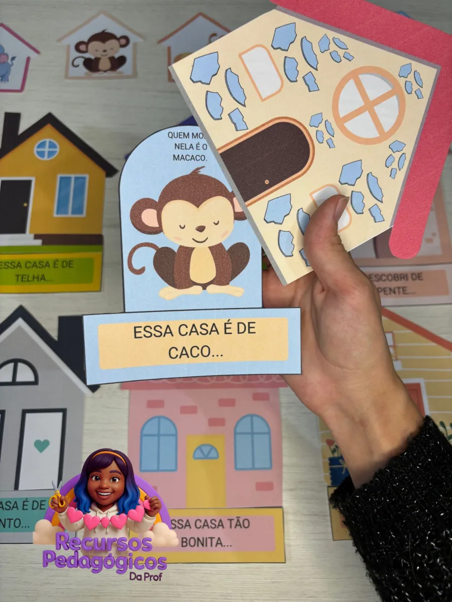 A Casa e o Seu Dono, de Elias José — amostra 1: Acompanha também uma luva de história com 7 casinhas para ser usada junto…