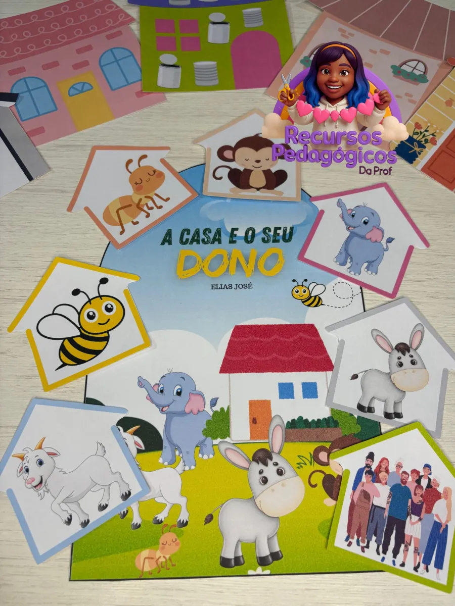 A Casa e o Seu Dono, de Elias José — amostra 3: Esse lindo recurso acompanha sete casinhas interativas para a contação do…