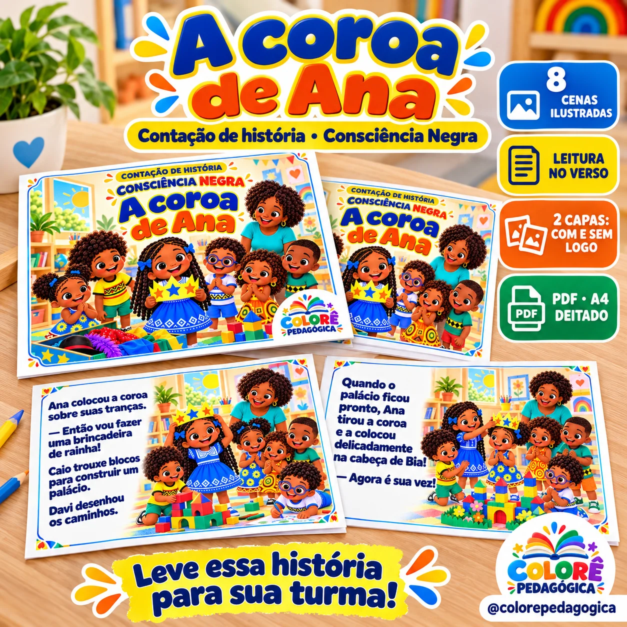 A Coroa de Ana: História sobre Consciência Negra para Educação Infan — capa do material