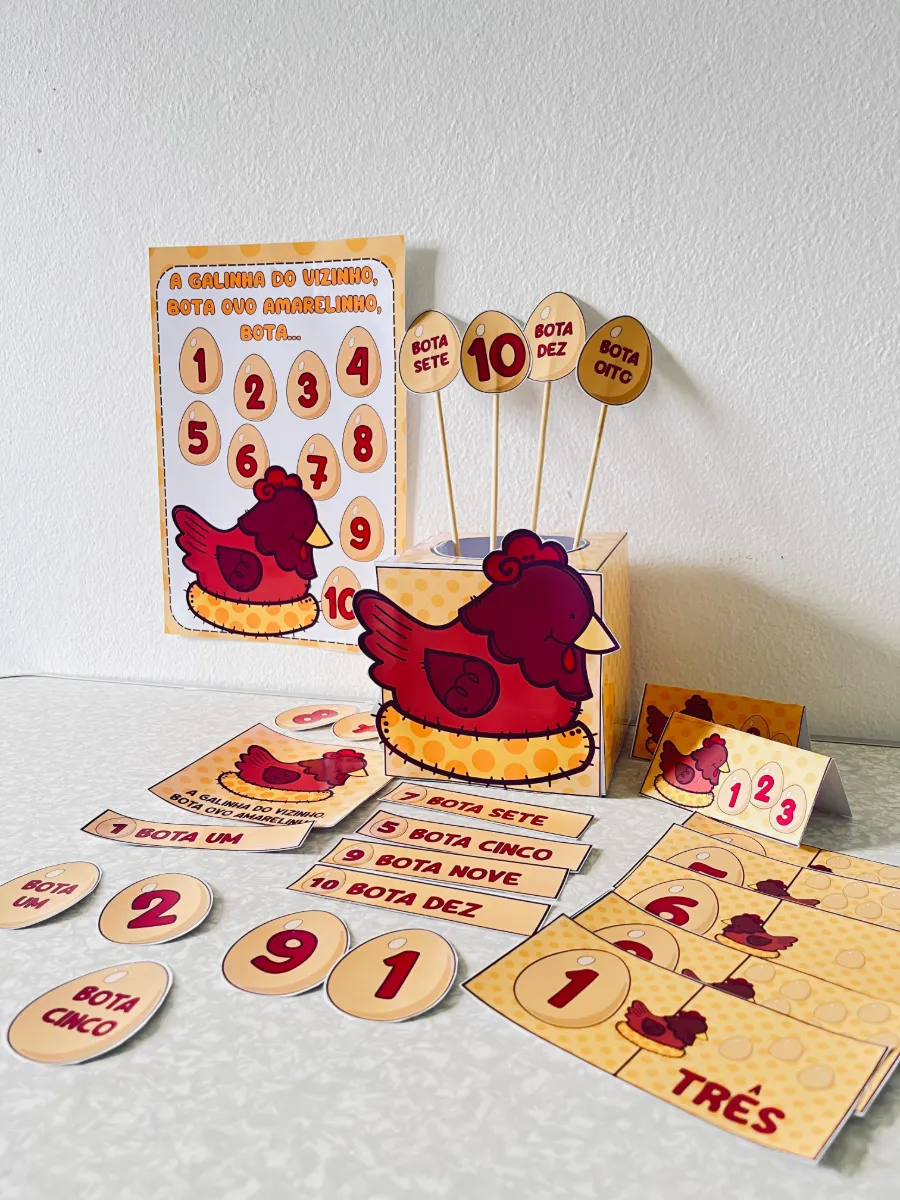 A Galinha do Vizinho - Educação Infantil🐔 — amostra 1: 🐔✨ A GALINHA DO VIZINHO 🥚🔢