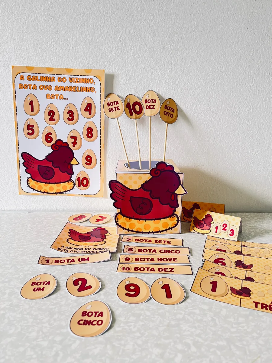 A Galinha do Vizinho - Educação Infantil🐔 — amostra 2: Material lúdico “A Galinha do Vizinho” para Educação Infantil , com…