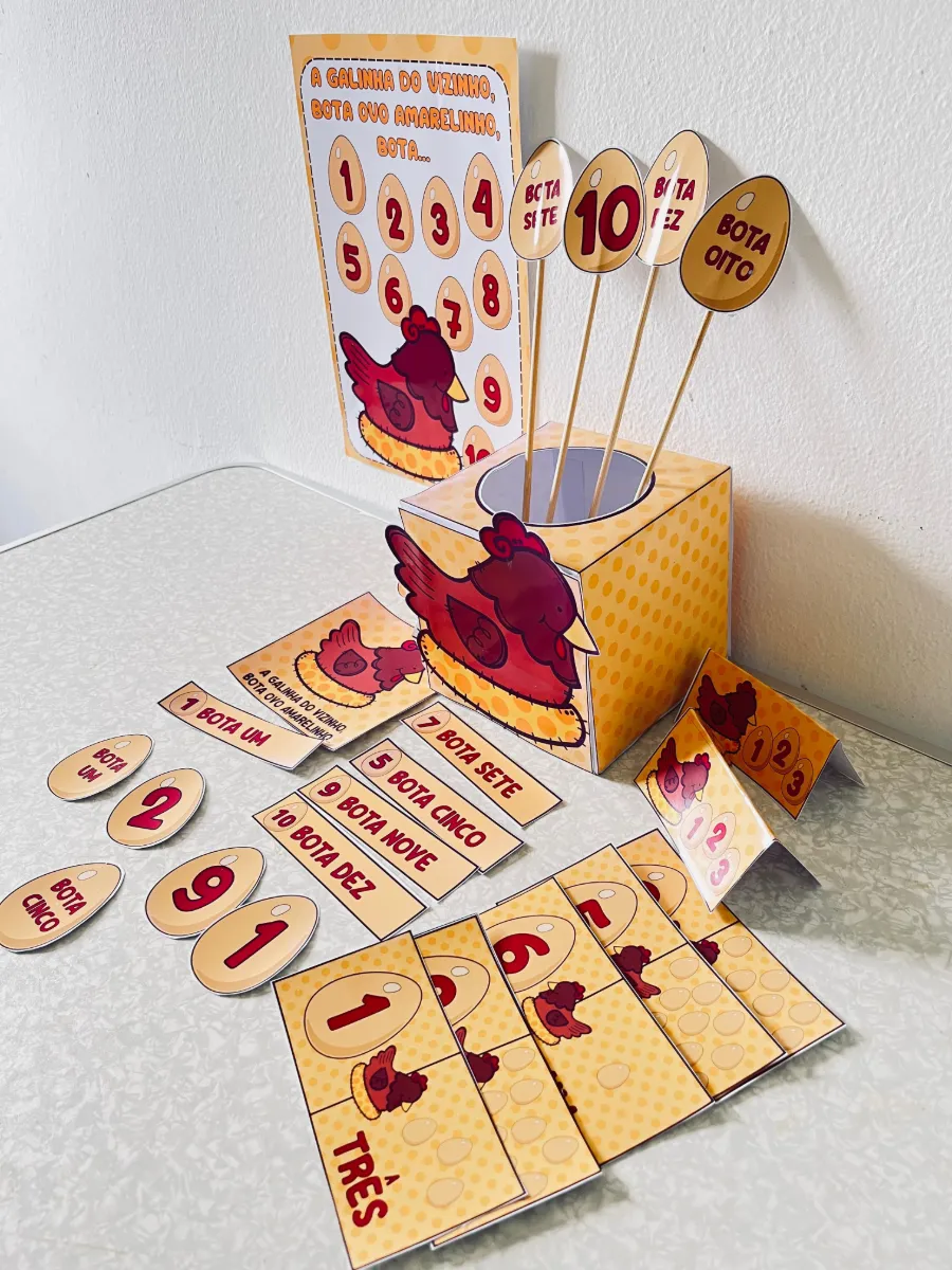 A Galinha do Vizinho - Educação Infantil🐔 — amostra 3: Material lúdico “A Galinha do Vizinho” para Educação Infantil , com…