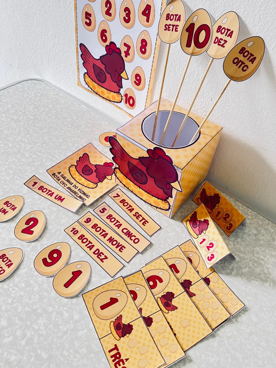 A Galinha do Vizinho - Educação Infantil🐔 — amostra 5: Material lúdico “A Galinha do Vizinho” para Educação Infantil , com…