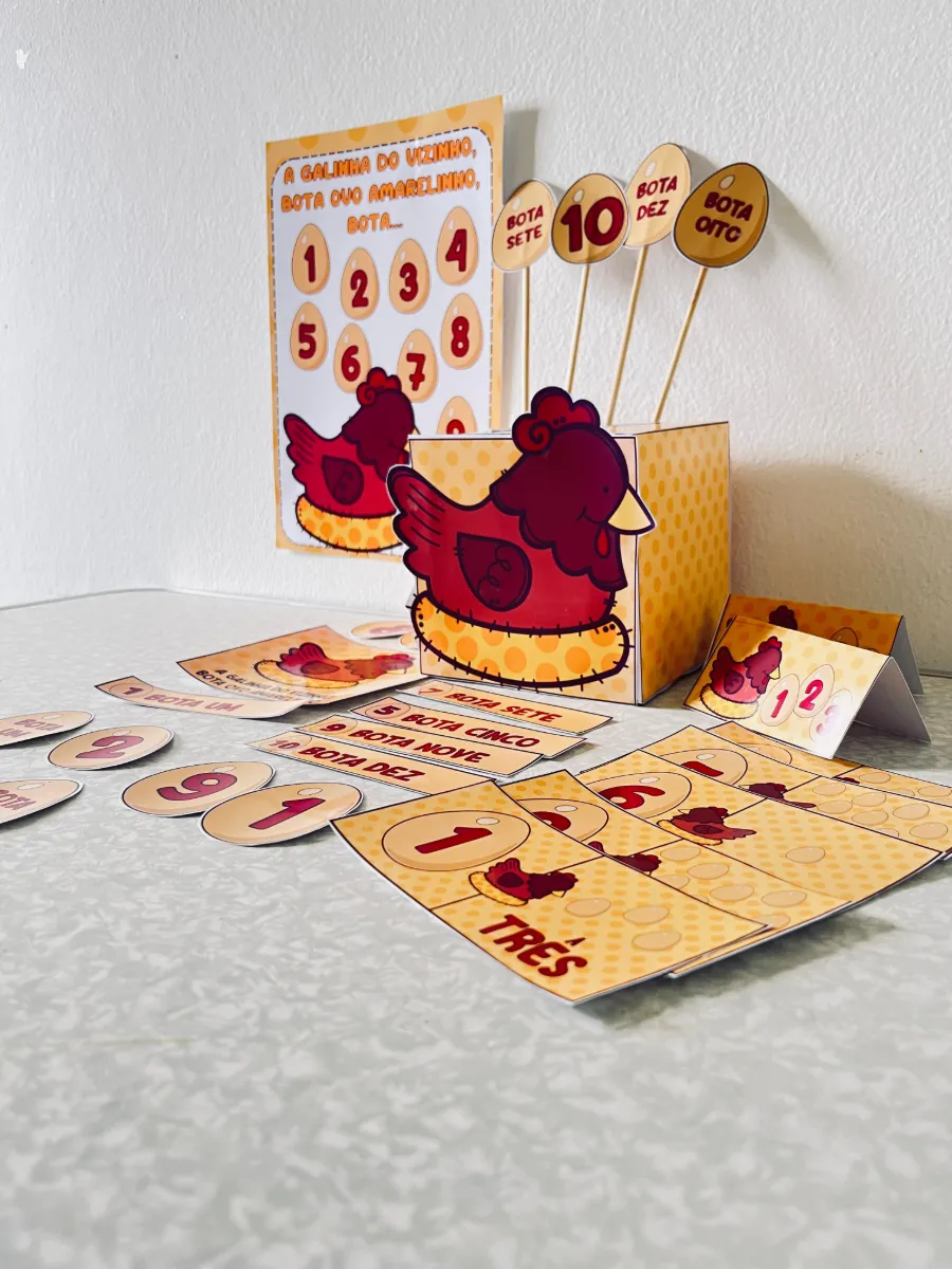 A Galinha do Vizinho - Educação Infantil🐔 — amostra 7: Material lúdico “A Galinha do Vizinho” para Educação Infantil , com…