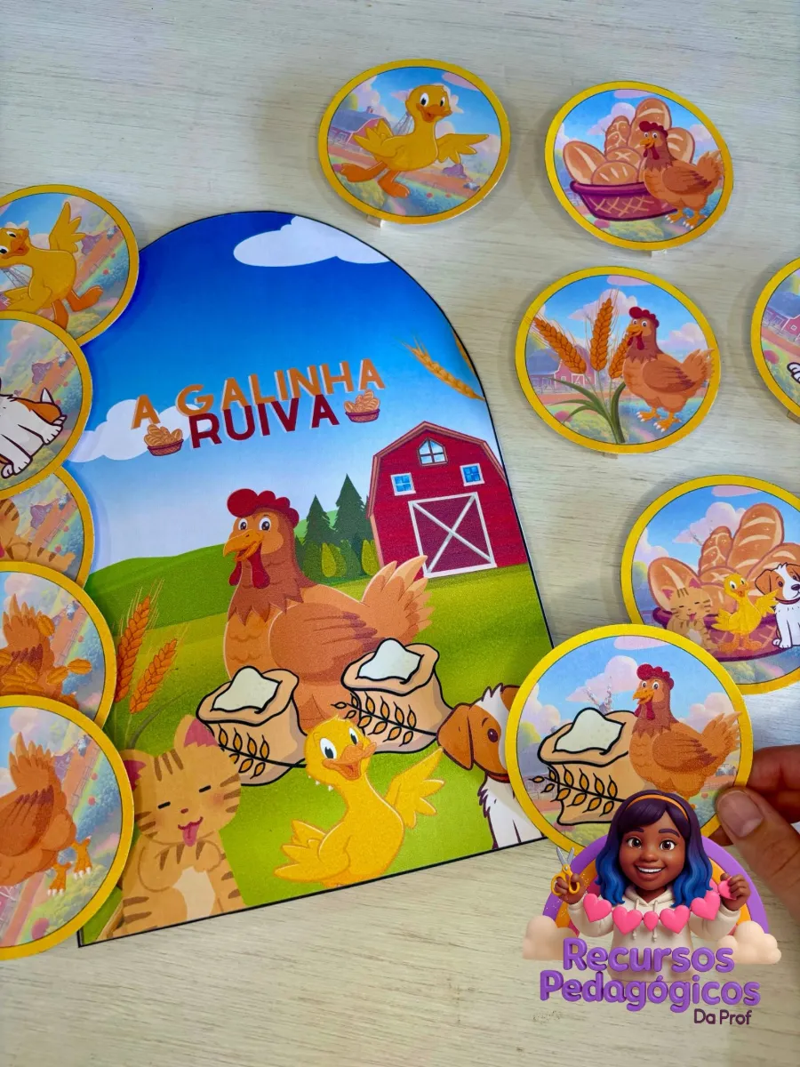 A Galinha Ruiva: Uma Lição de Trabalho em Equipe — Atividades para Educação Infantil: Esta é a história de uma galinha que…
