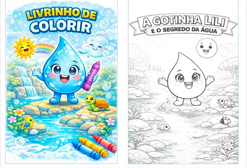 A Gotinha Lili E O Segredo da Água — amostra 5: Material pedagógico digital em PDF: A Gotinha Lili E O Segredo da Água