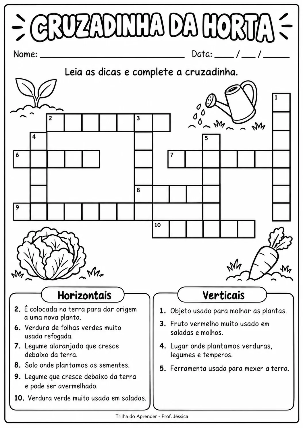 A HORTA DA ESCOLA – ATIVIDADES PARA 2º E 3º ANOS — amostra 2: Português, Matemática e Ciências em um material…