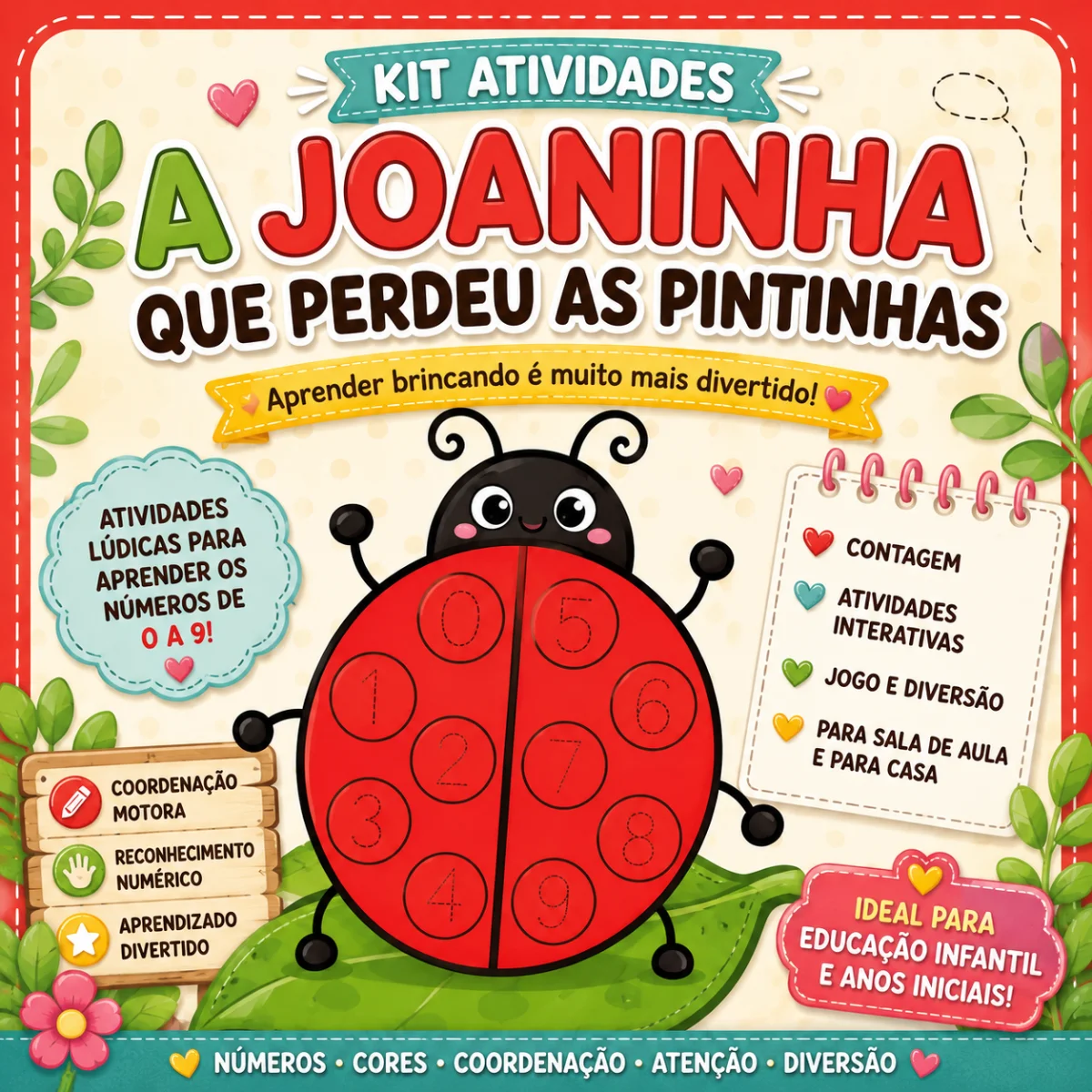 A Joaninha que Perdeu as Pintinhas 🐞 — capa do material