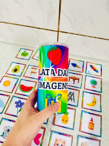 A Lata da Imagem – Qual é a Letra Inicial? — amostra 1: O que vem no material