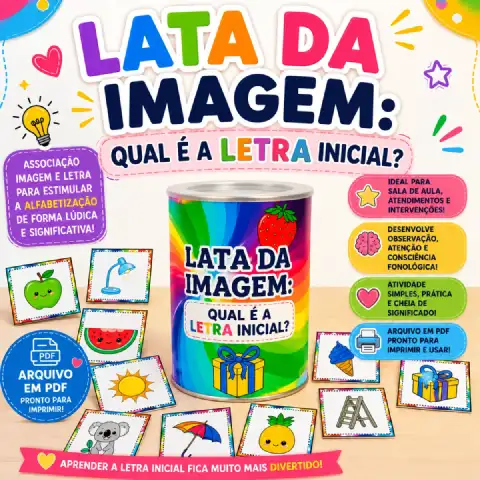 A Lata da Imagem – Qual é a Letra Inicial? — capa do material