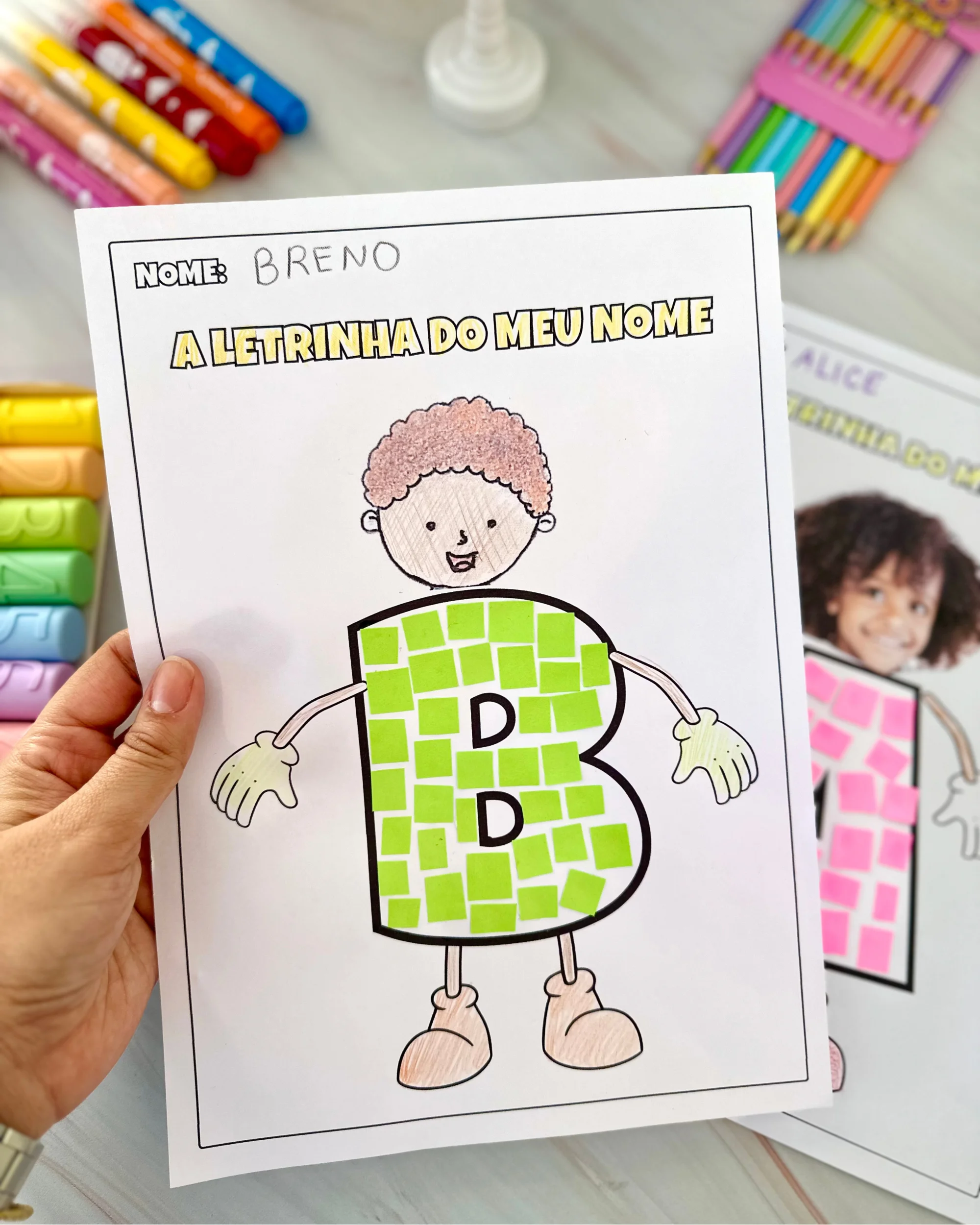 A Letrinha do Meu Nome: Atividades de Alfabetização PDF — amostra 1: Atividades de alfabetização com as letras do alfabeto…