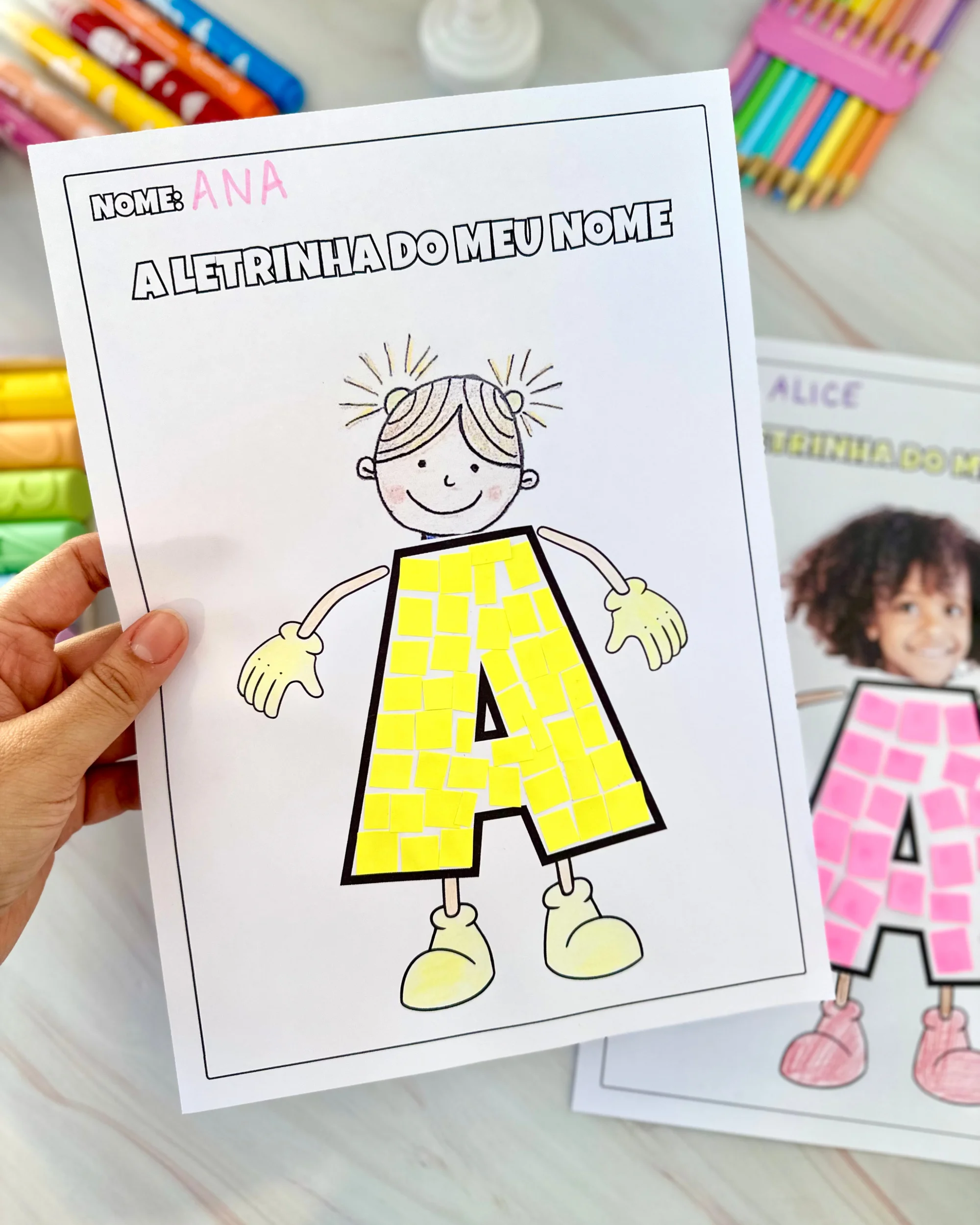 A Letrinha do Meu Nome: Atividades de Alfabetização PDF — amostra 2: Atividades de alfabetização com as letras do alfabeto…
