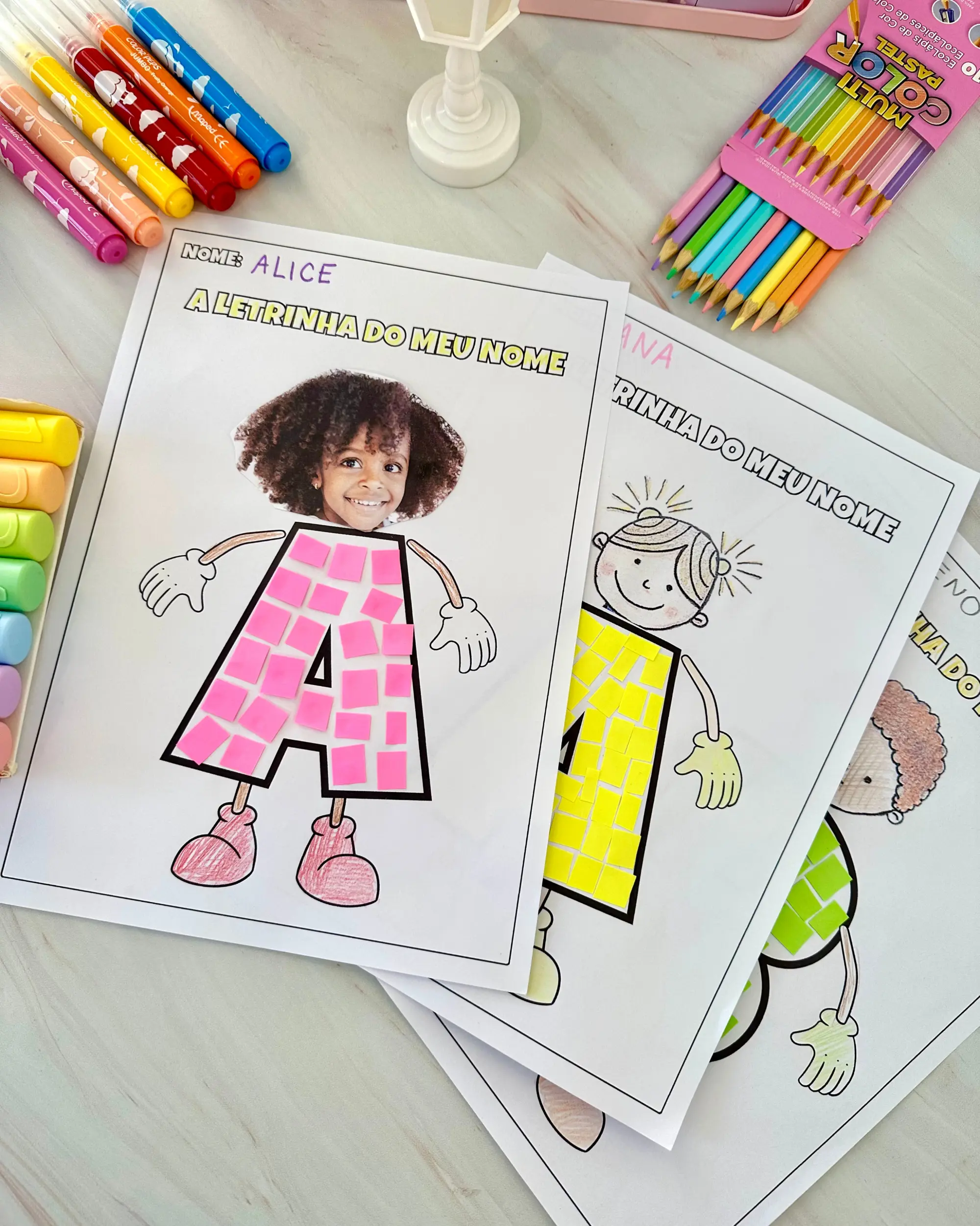 A Letrinha do Meu Nome: Atividades de Alfabetização PDF — amostra 4: Atividades de alfabetização com as letras do alfabeto…