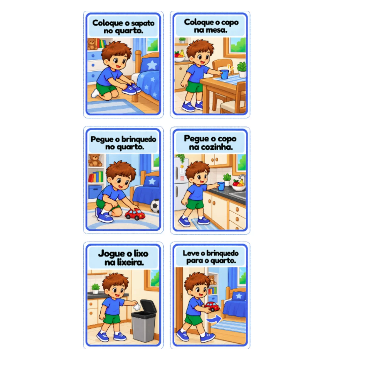 A Mamãe Pediu! – 20 Cartas de Comandos do Dia a Dia — amostra 1: A MAMÃE PEDIU! — CARTAS DE COMANDOS DO DIA A DIA
