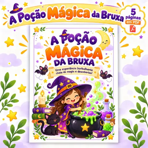 A Poção Mágica da Bruxa – para Educação Infantil em PDF — Alfabetização para Educação Infantil: Poção Mágica da Bruxa em…