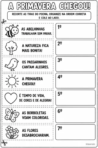 A PRIMAVERA CHEGOU! — POEMA E RECURSOS PARA JARDIM E 1° ANO — amostra 1: Um recurso completo para trabalhar a Primavera na…
