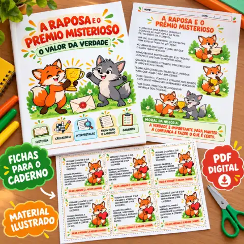 A raposa e o prêmio misterioso – O valor da verdade — amostra 1: Uma sequência pedagógica ilustrada que trabalha a…