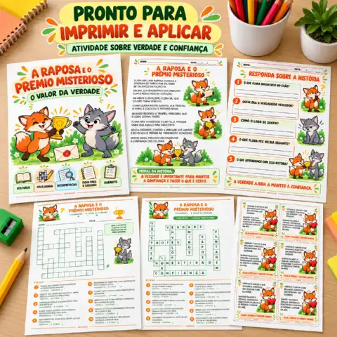 A raposa e o prêmio misterioso – O valor da verdade — amostra 2: Sequência pedagógica sobre verdade e confiança, com…