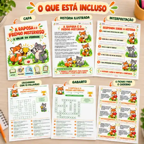 A raposa e o prêmio misterioso – O valor da verdade — amostra 3: Sequência pedagógica sobre verdade e confiança, com…