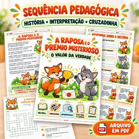 A raposa e o prêmio misterioso – O valor da verdade — capa do material