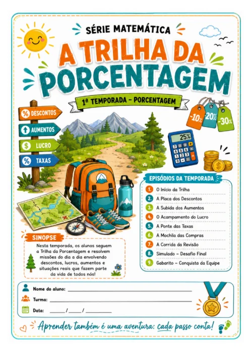 A Trilha da Porcentagem – Desafios Matemáticos — capa do material