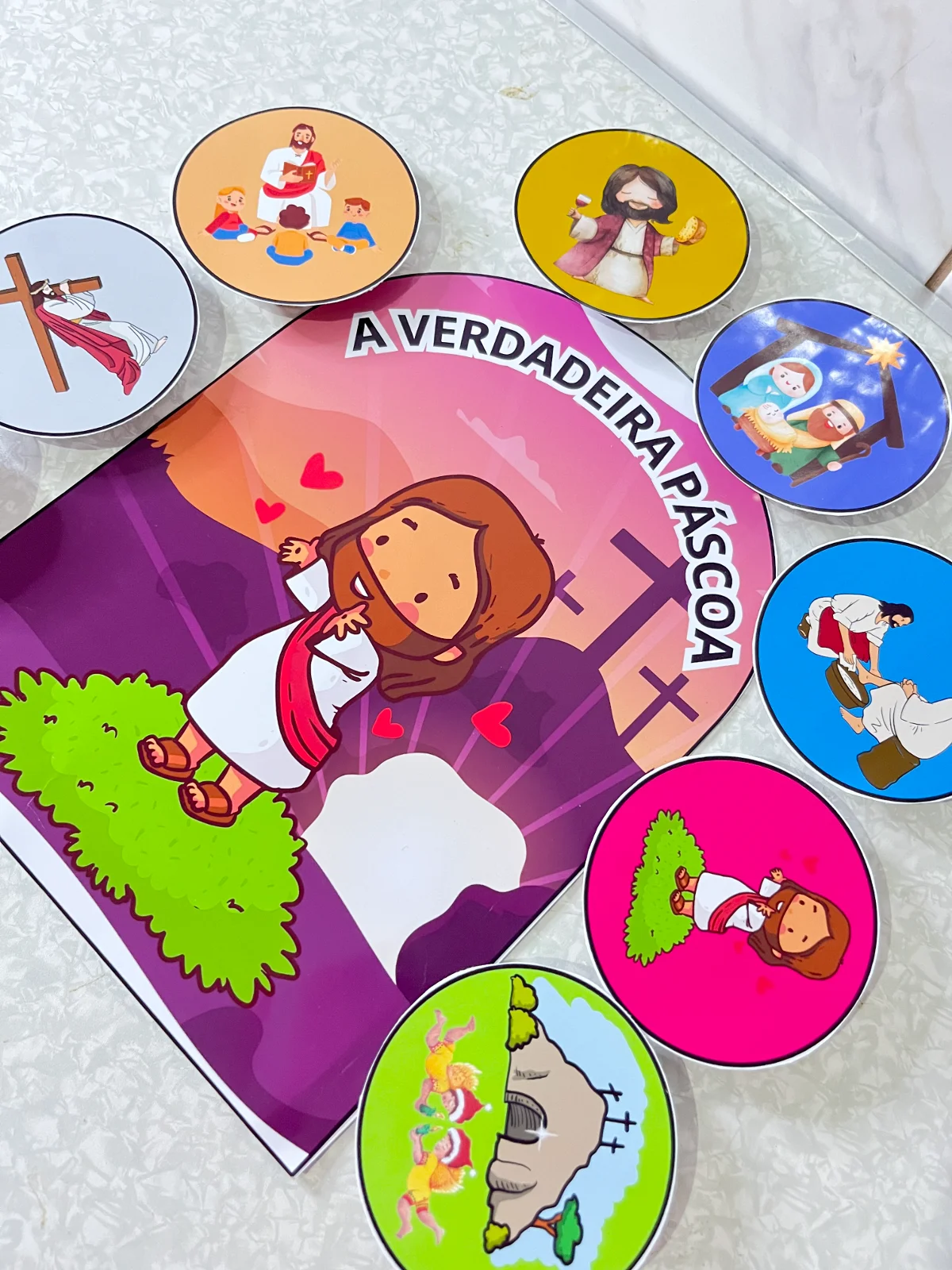 A Verdadeira Páscoa – Luva de História — amostra 1: 📖✨ Ensine a Páscoa de forma lúdica e envolvente