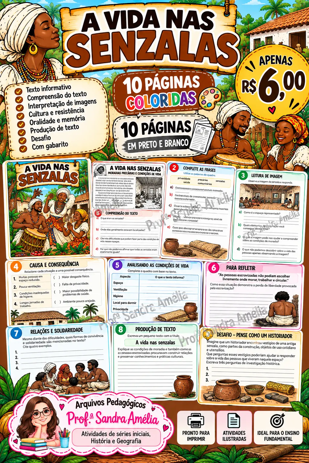 A VIDA NAS SENZALAS – Material Pedagógico — capa do material