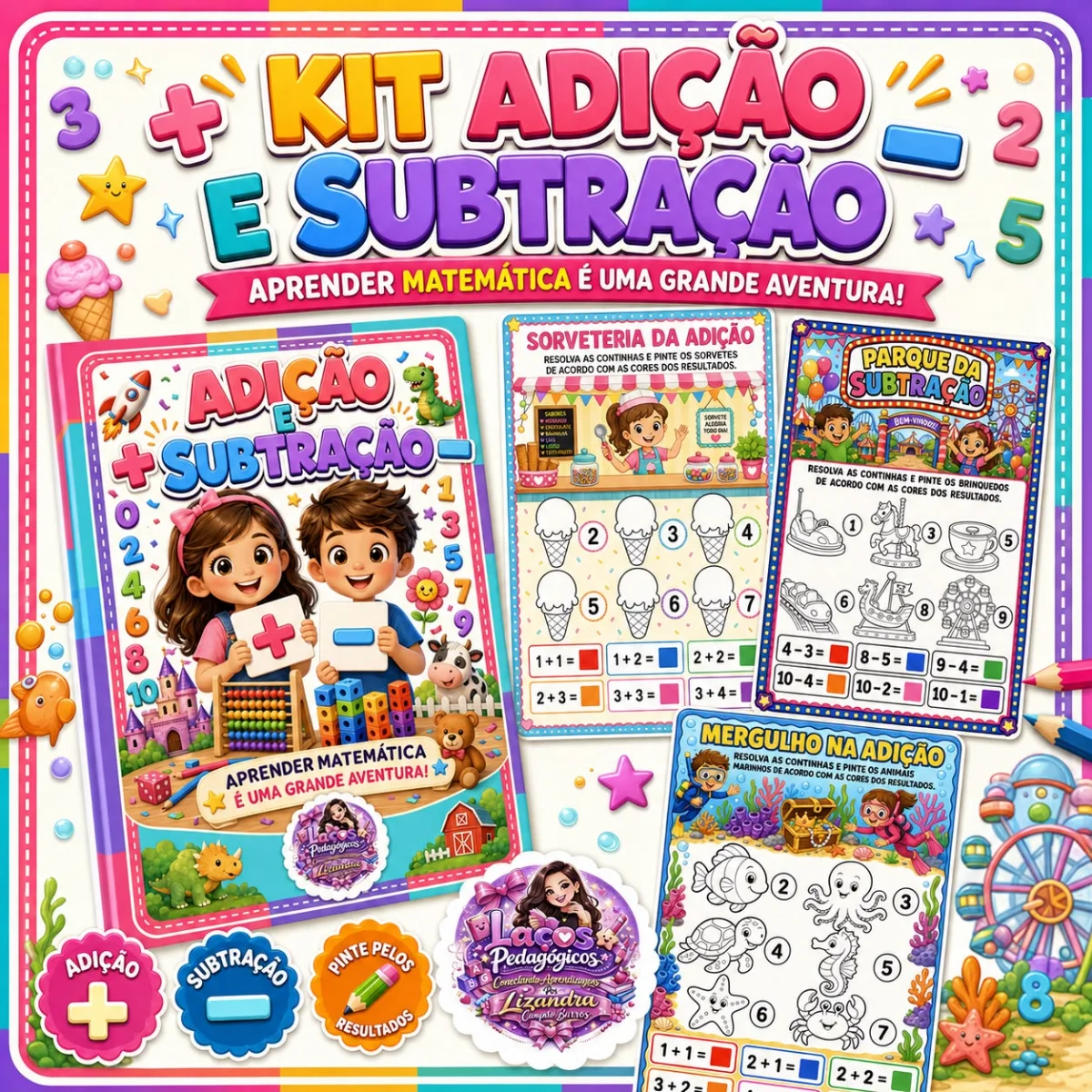 Adição E Subtração 1° Ano — capa do material