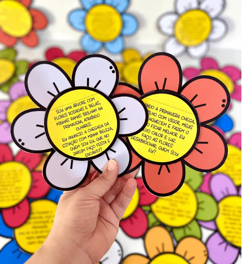 Adivinhas da Primavera: PDF com 25 Adivinhas e Painel — amostra 5: Explore o tema primavera com 25 adivinhas interativas e…