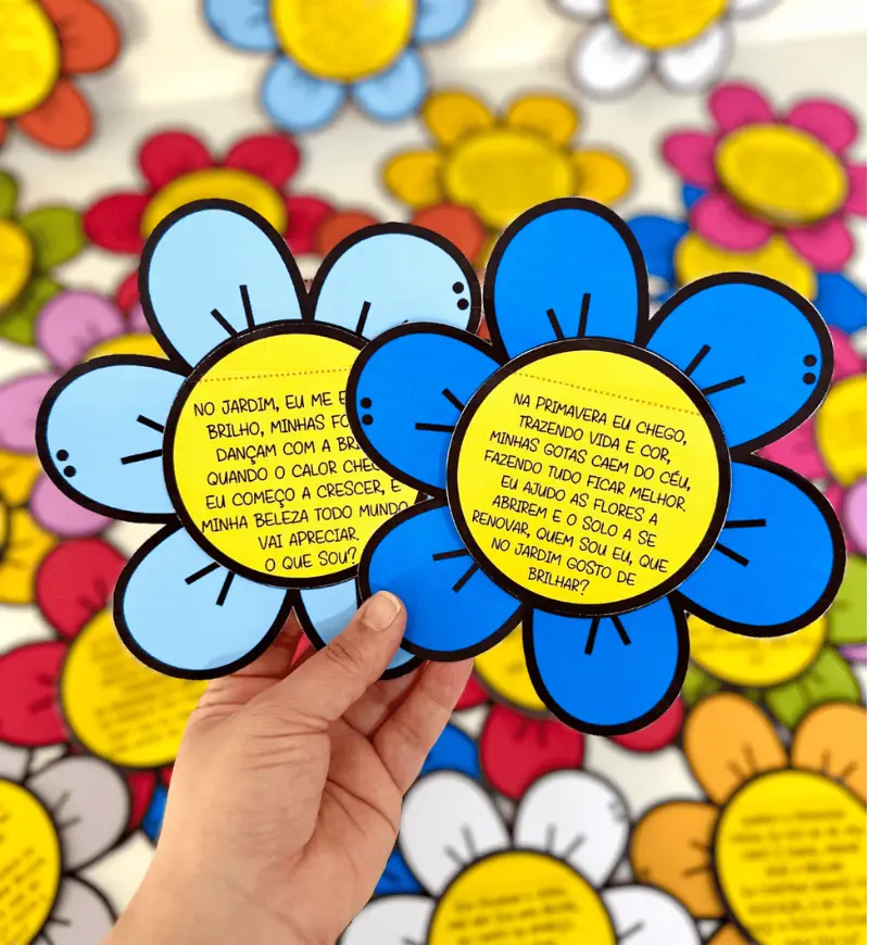 Adivinhas da Primavera: PDF com 25 Adivinhas e Painel — Atividades para Educação Infantil: Explore o tema primavera com 25…