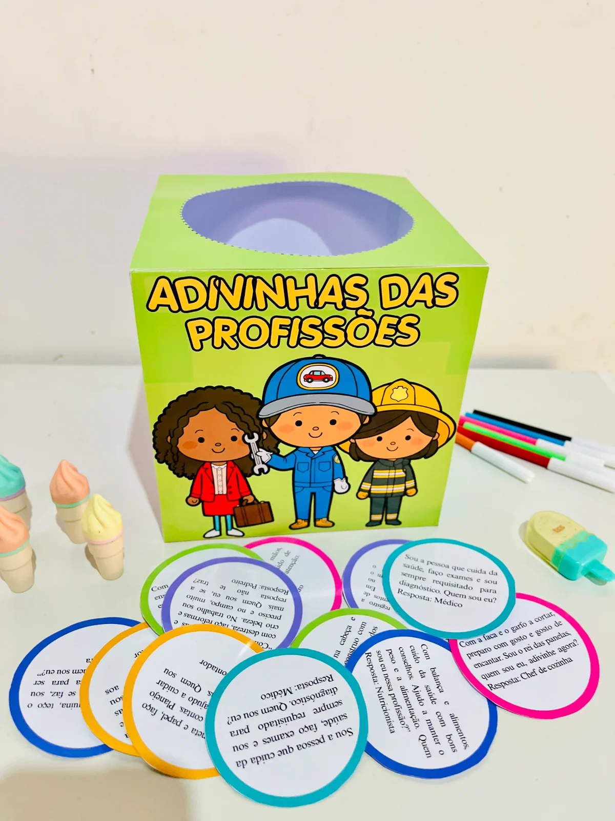Adivinhas das Profissões 👩🚒👨 — amostra 1: Quer trabalhar as profissões de forma lúdica