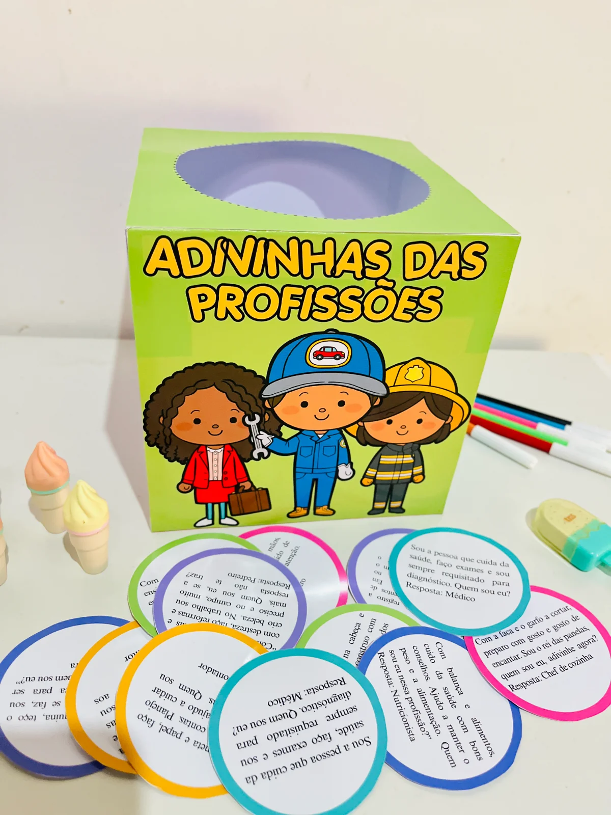 Adivinhas das Profissões 👩🚒👨 — amostra 7: Quer trabalhar as profissões de forma lúdica