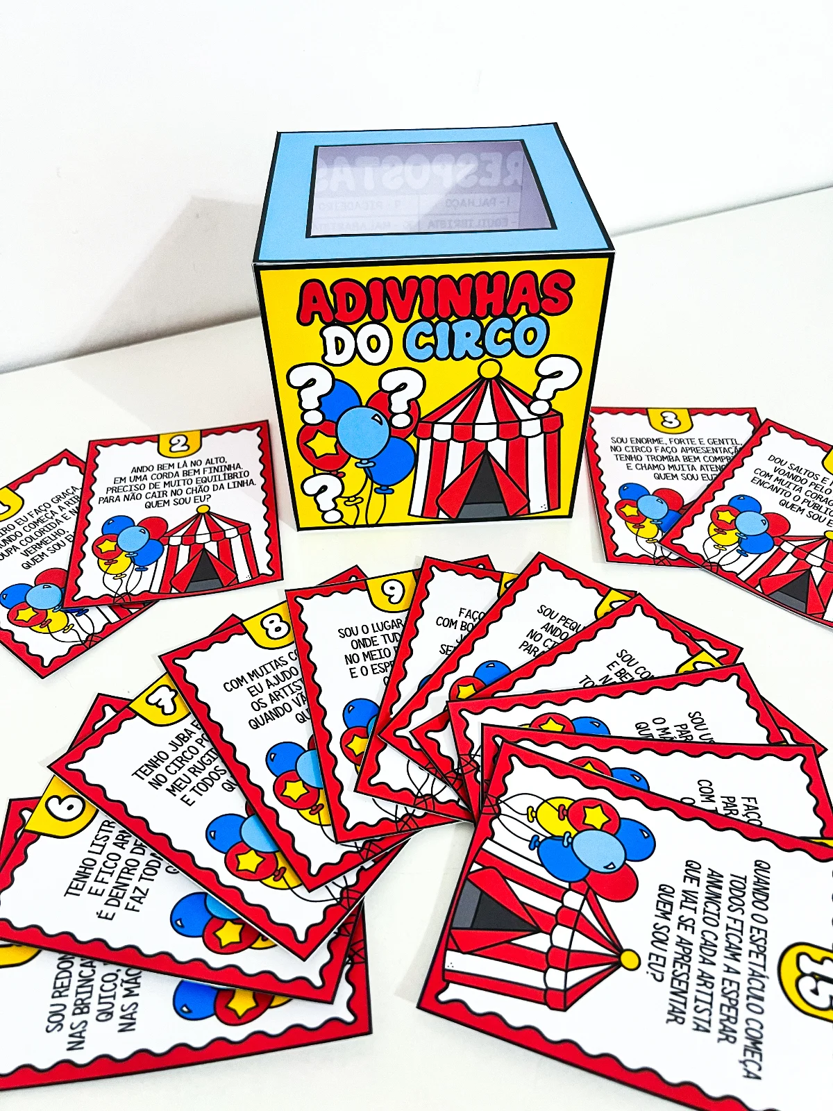 Adivinhas do circo atividade educação infantil jogo pedagógico tema circo PDF para imprimir — Jogos pedagógicos para…
