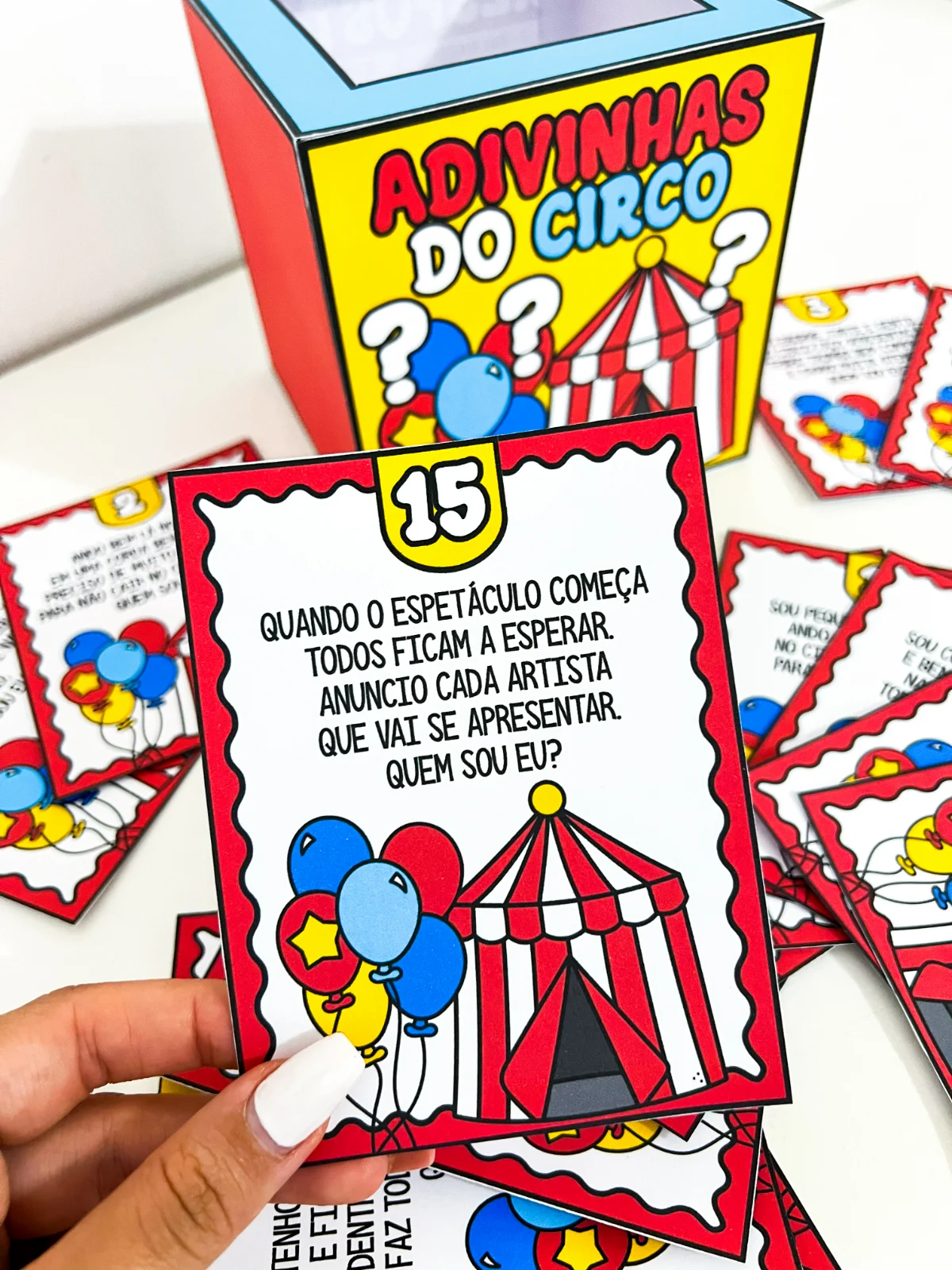 Adivinhas do Circo – Material Pedagógico — amostra 1: O que vem no material