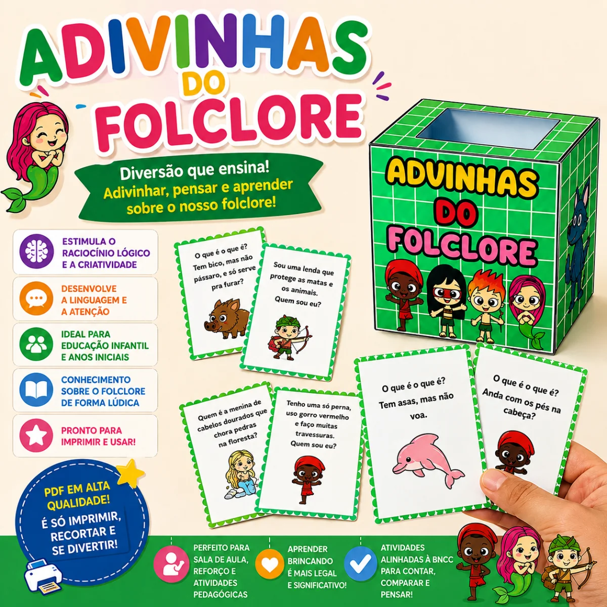 🎭 Adivinhas do Folclore - ALFABETIZAÇÃO INICIAL — Alfabetização para Educação Infantil: 💫Que tal brincar, aprender e…