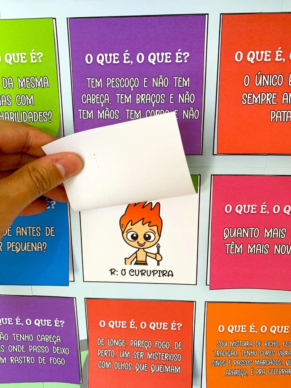 Adivinhas Folclóricas para Imprimir | Cartaz Interativo em PDF — amostra 2: Um painel que é pura brincadeira
