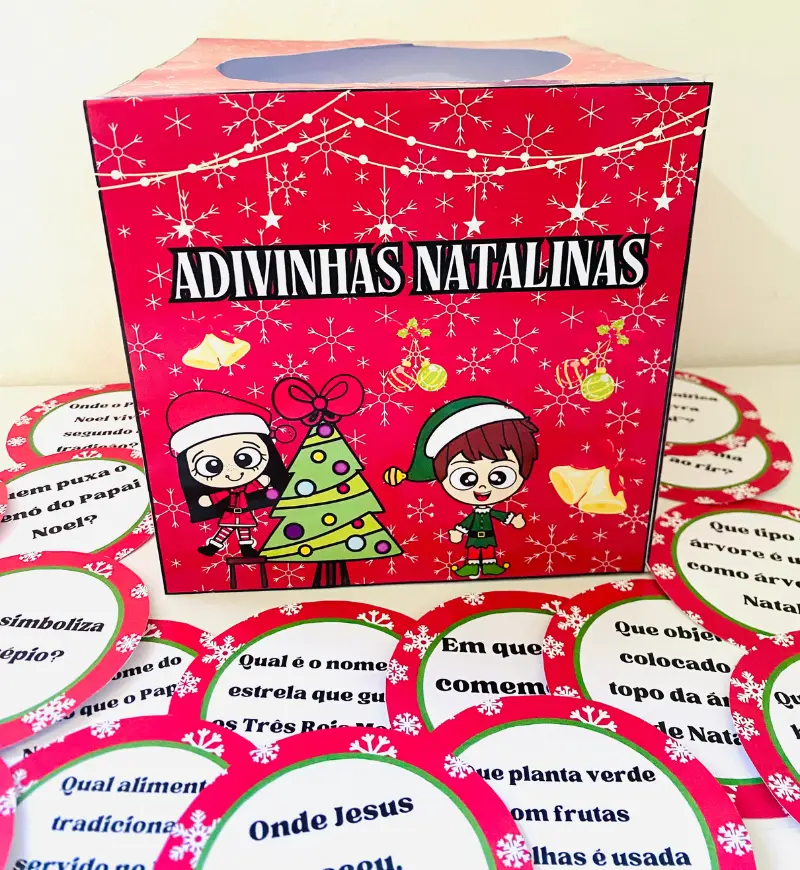 Adivinhas Natalinas em PDF: Fichas para Imprimir e Sortear — amostra 4: Para quem é indicado