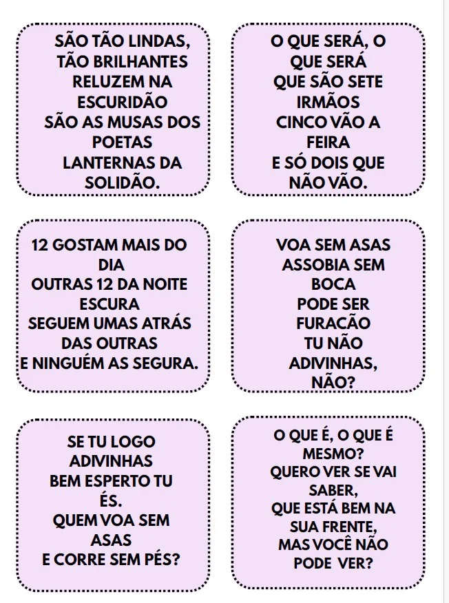 ADIVINHAS POÉTICAS –ATIVIDADE LÚDICA DE POESIAS - ENSINO FUNDAMENTAL — amostra 2: Com as Adivinhas Poéticas , as crianças…