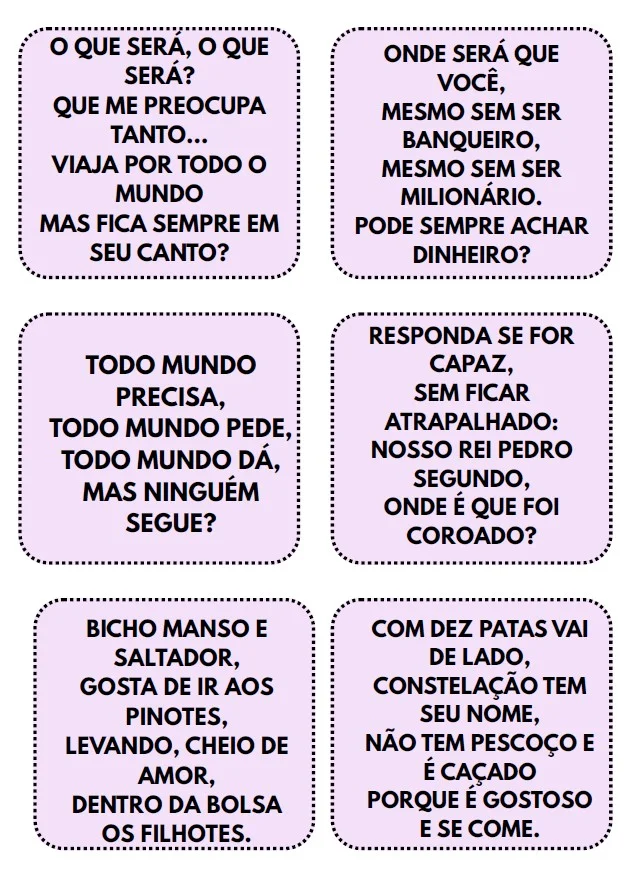 ADIVINHAS POÉTICAS –ATIVIDADE LÚDICA DE POESIAS - ENSINO FUNDAMENTAL — amostra 4: Com as Adivinhas Poéticas , as crianças…