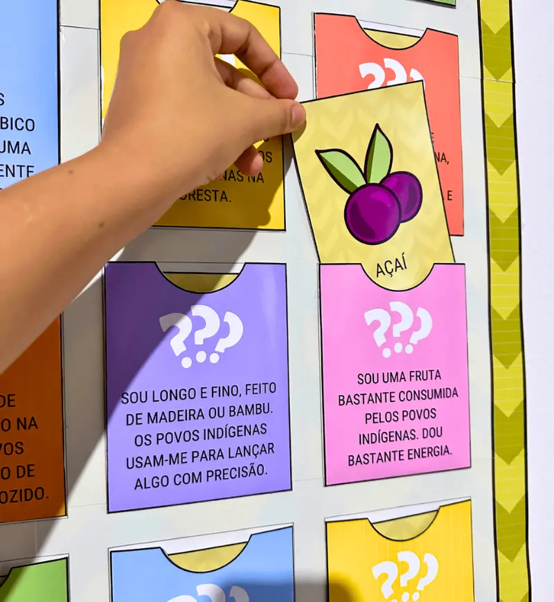 Adivinhas Povos Indígenas: painel e cartaz em PDF — amostra 3: Como utilizar em sala de aula
